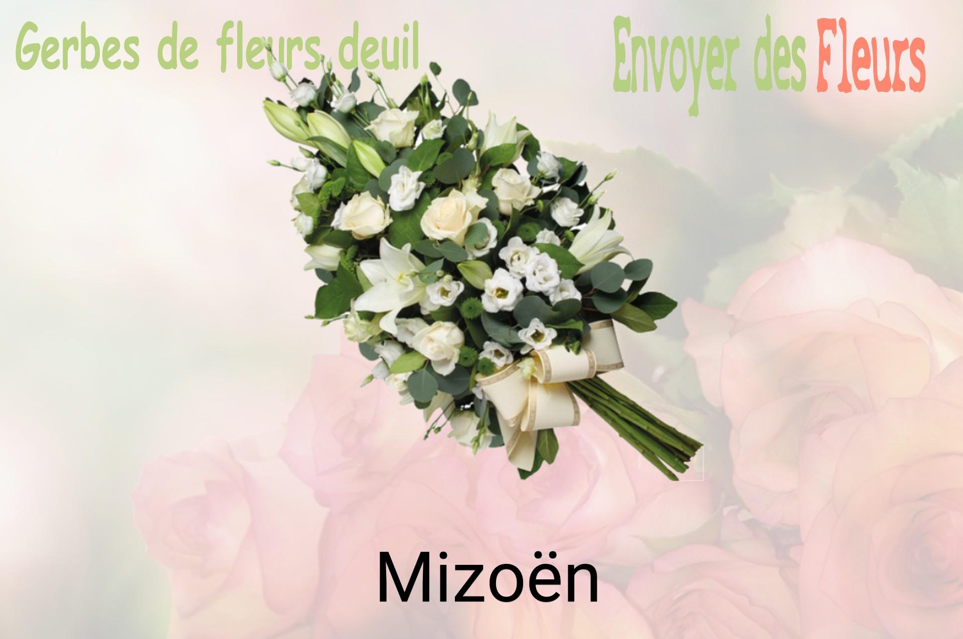 Gerbe de fleurs de deuil livrée à Mizoën